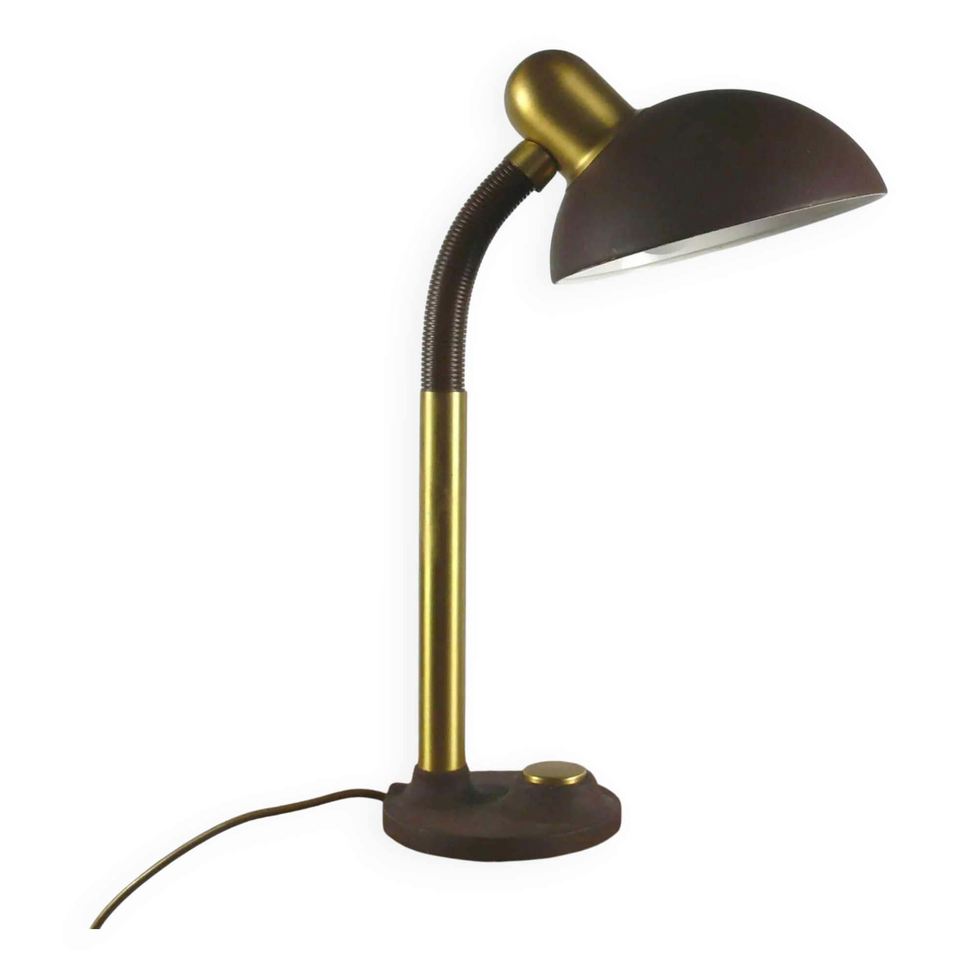 Grande lampe de bureau à col de cygne, design classique Hillebrand - années 1970