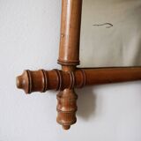 Bamboo effect wooden mirror
