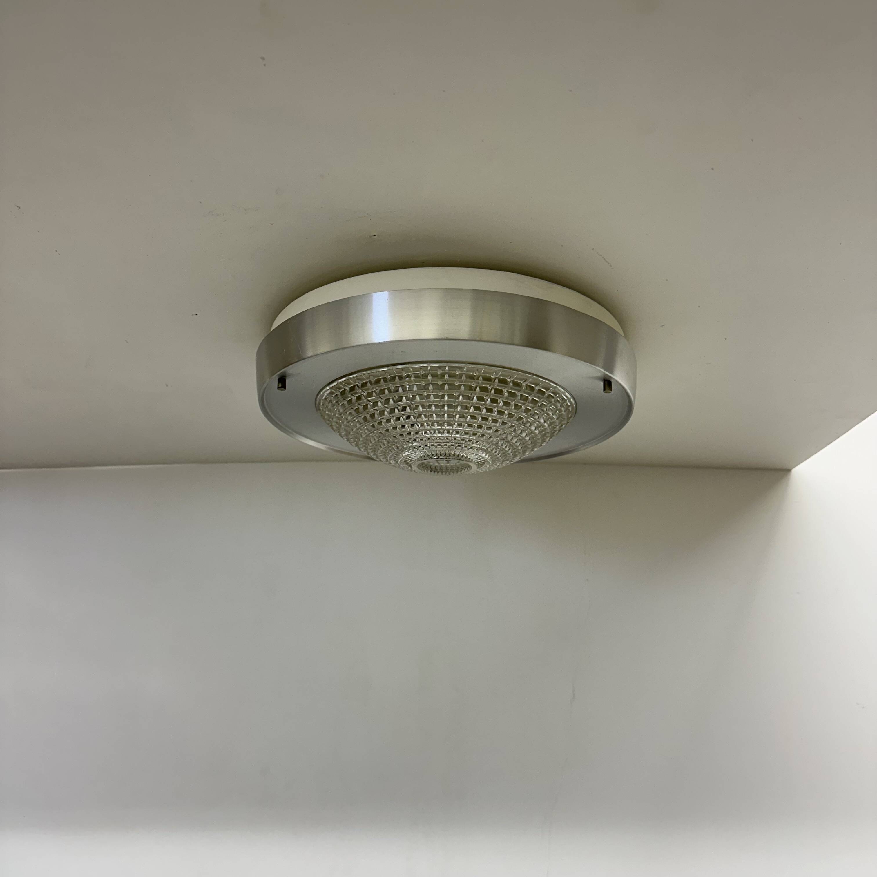Raak Flush mount ceiling lamp B-1043 , 1970s Ufo space age