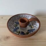 Vintage enamel ceramic candle holder