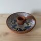 Vintage enamel ceramic candle holder