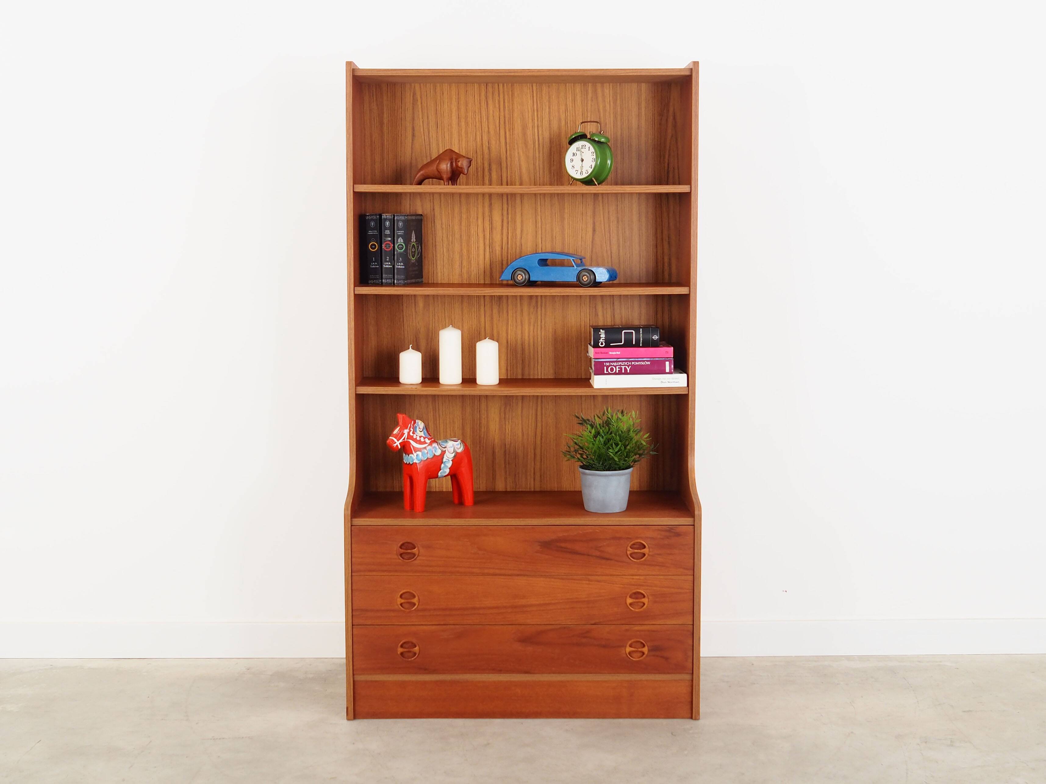 Teak bookcase, Danish design, 1960s, production: Denmark