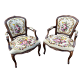 Pair of armchairs louis xv