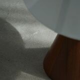 Modern Danish, a conical table lamp in teak, 1980s.