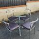 Vintage 1980s round table set with 4 chairs.