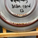 Decorative earthenware plate
