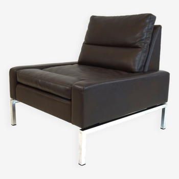 Wilkhahn Series 800 leather armchair by Hans Peter Piel