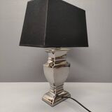 Druline ~ contemporary living room lamp ceramic silver black shade