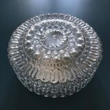 Plafonnier rond en verre ciselé