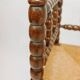 Classic vintage bobbin corner armchair