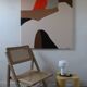 Abstract minimalist couple "in your arms" 100x80cm