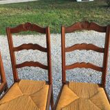Suite of 6 Louis XV-style mulched chairs