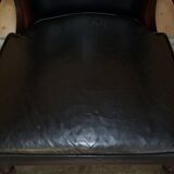 Original Regency office chair in leather and hardwood, style 1815.