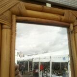 Bamboo and rattan mirror  56 × 36 cm