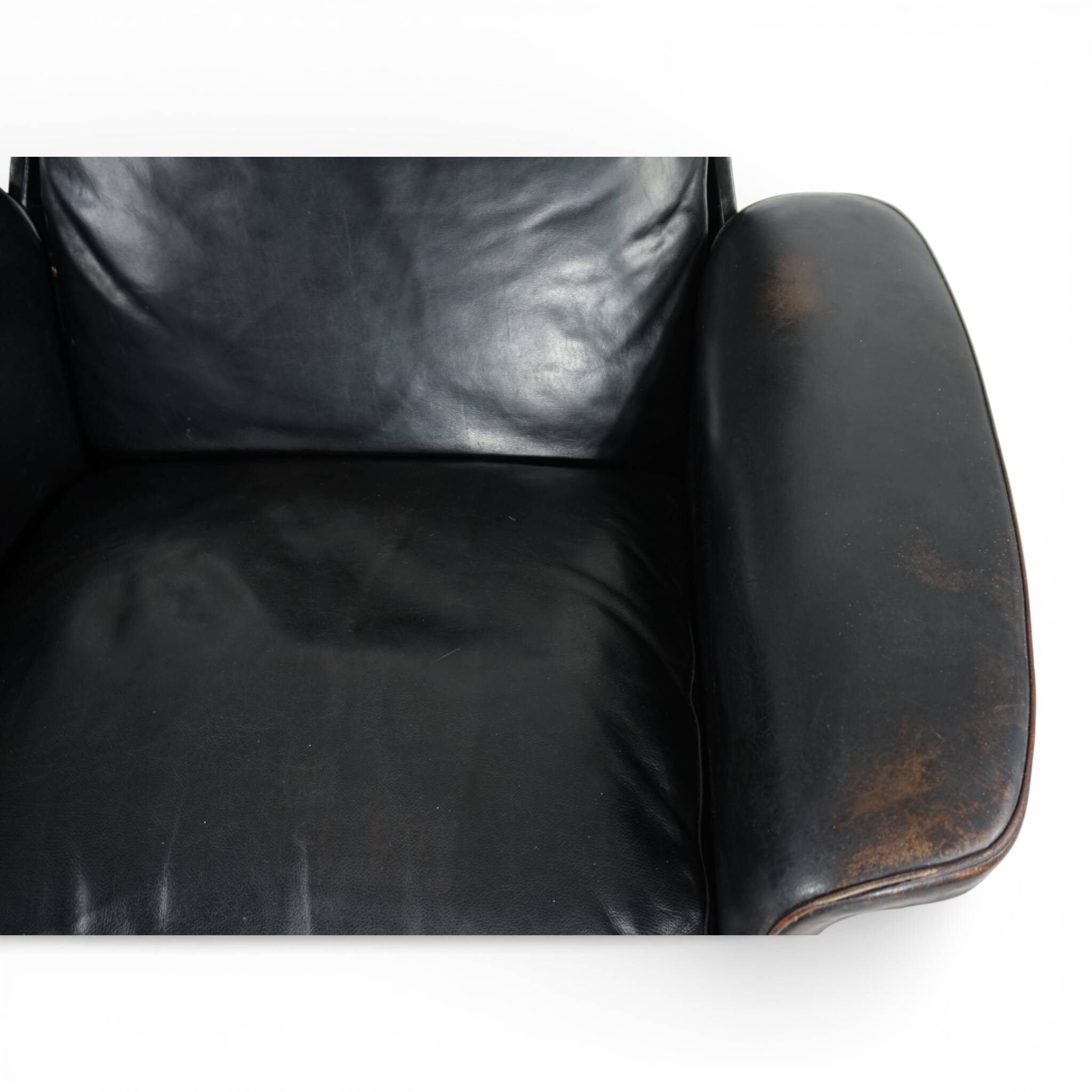 Kaufeld Siesta 62 leather lounge chair by Jacques Brule, 1960