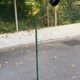 Lampadaire art déco italien doré et vert bleu