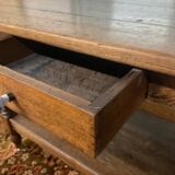 Old farm console in solid oak