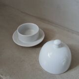 Beurrier individuel en porcelaine