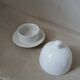Individual porcelain butter dish