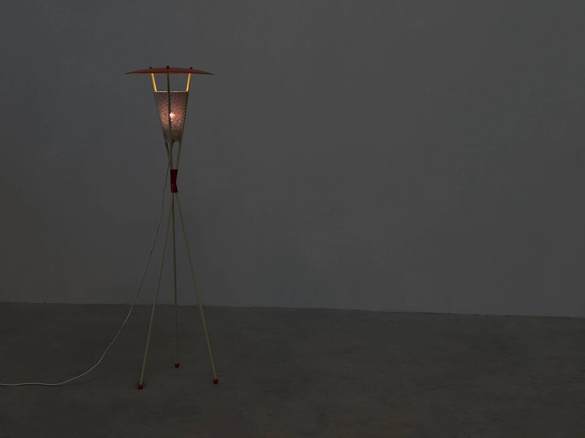 1950's Dutch tripod floor lamp