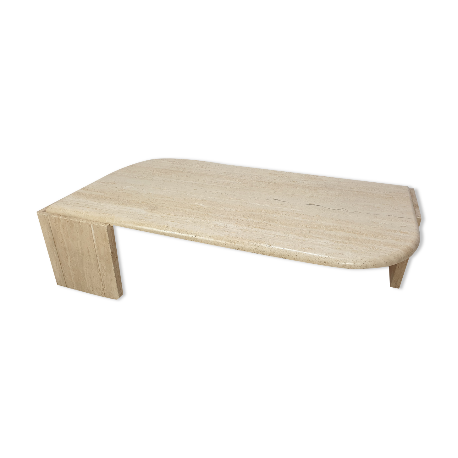 Italian travertine coffee table, 1980s