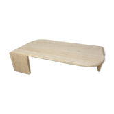 Table basse italienne en travertin, années 1980