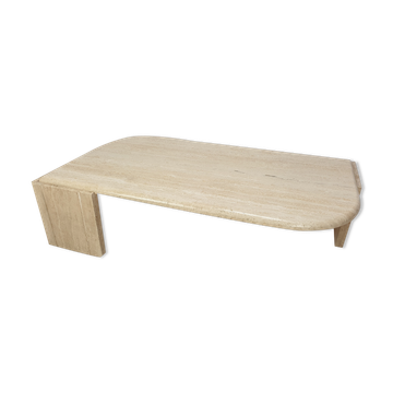 Italian travertine coffee table, 1980s