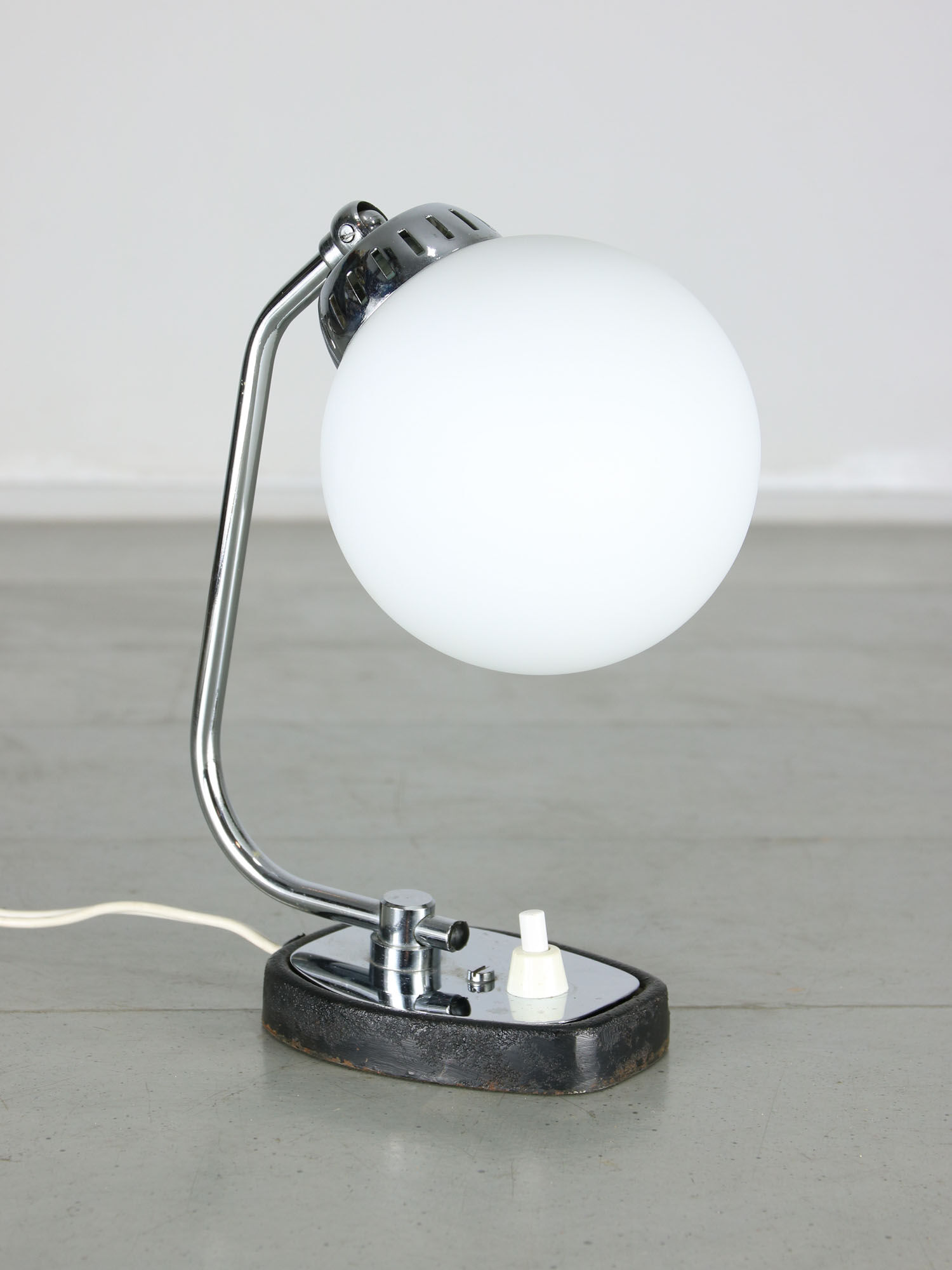 Vintage Italian Chrome Bedside/Table Lamps, set of 2