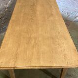 Old solid oak farm table stripped
