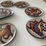Service à poisson Vallauris plat + 12 assiettes