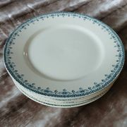 6 assiettes plates anciennes en Terre de fer Hb& Cie