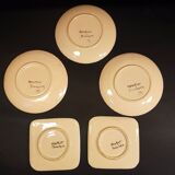 5 Henriot Quimper saucers or plates
