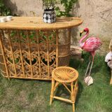 Peacock rattan bar