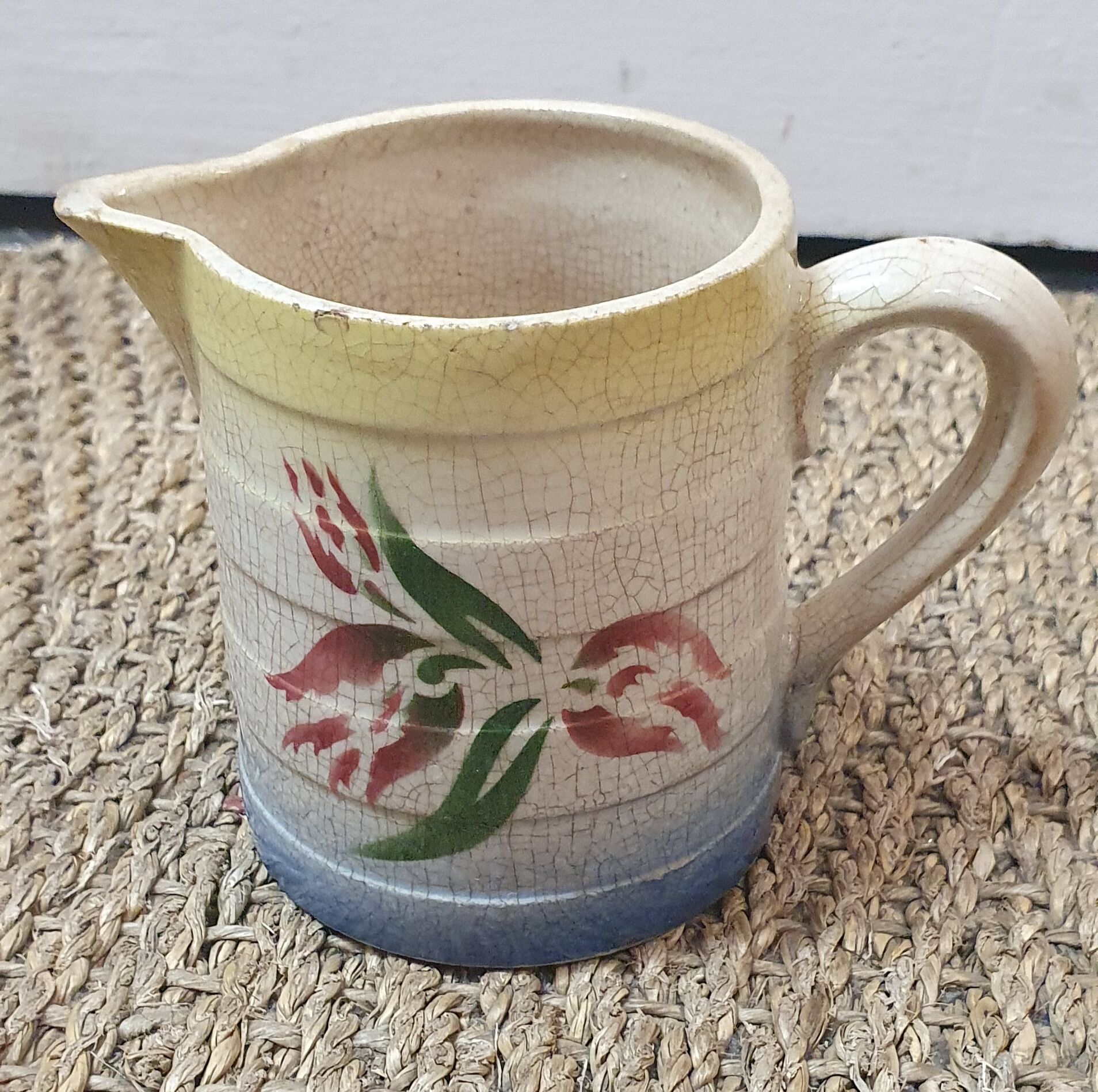 Ceramic cold milk pitcher from 1930/40