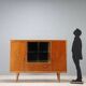 Vintage buffet in walnut veneer, Italian design from the 1960s.