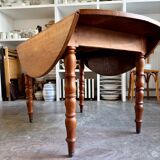 Dining table with 2 leaves in wood ⌀ 120 cm