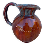 beautiful red ceramic pitcher signed