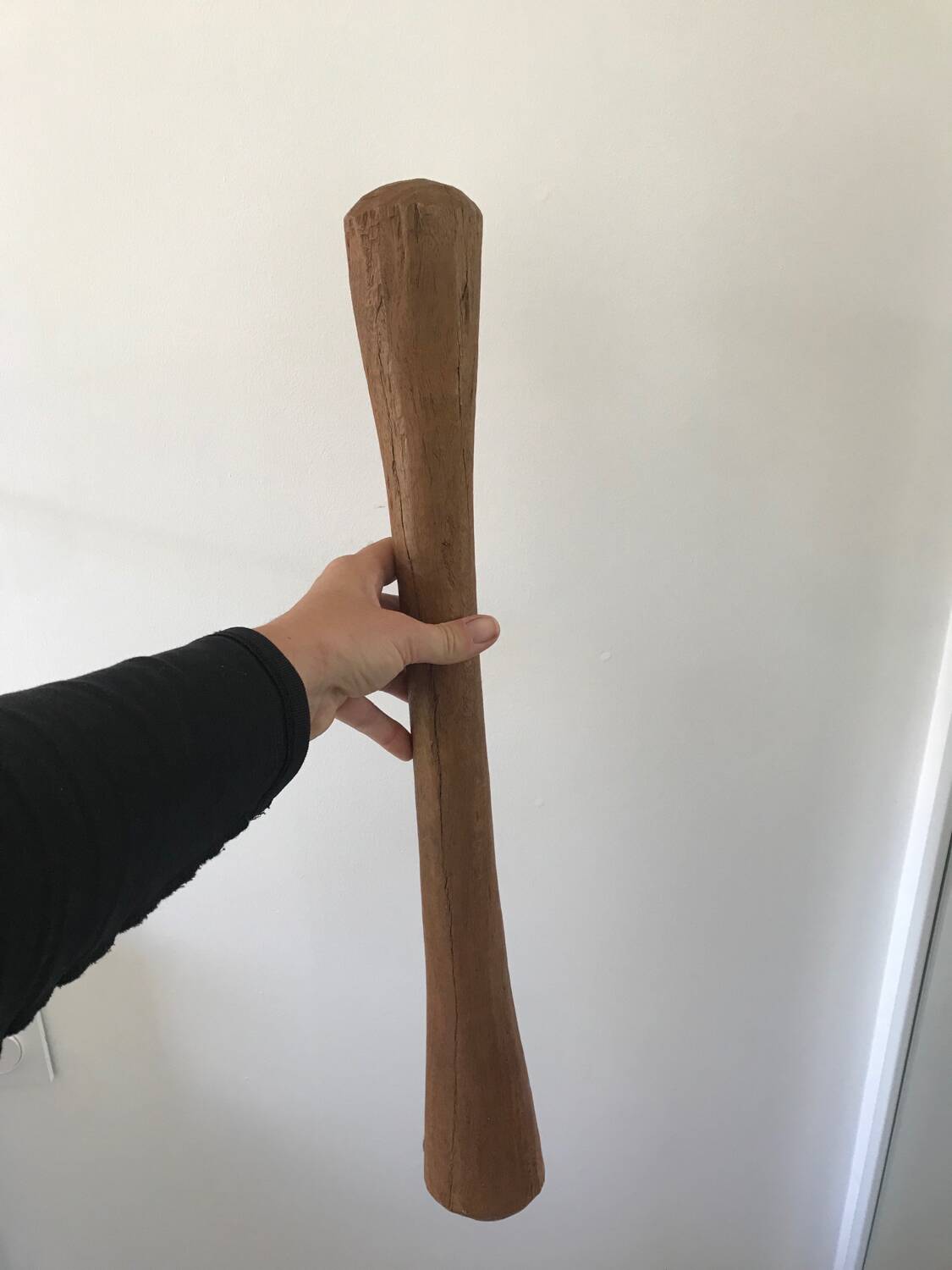 Imposing solid wood pestle and mortar