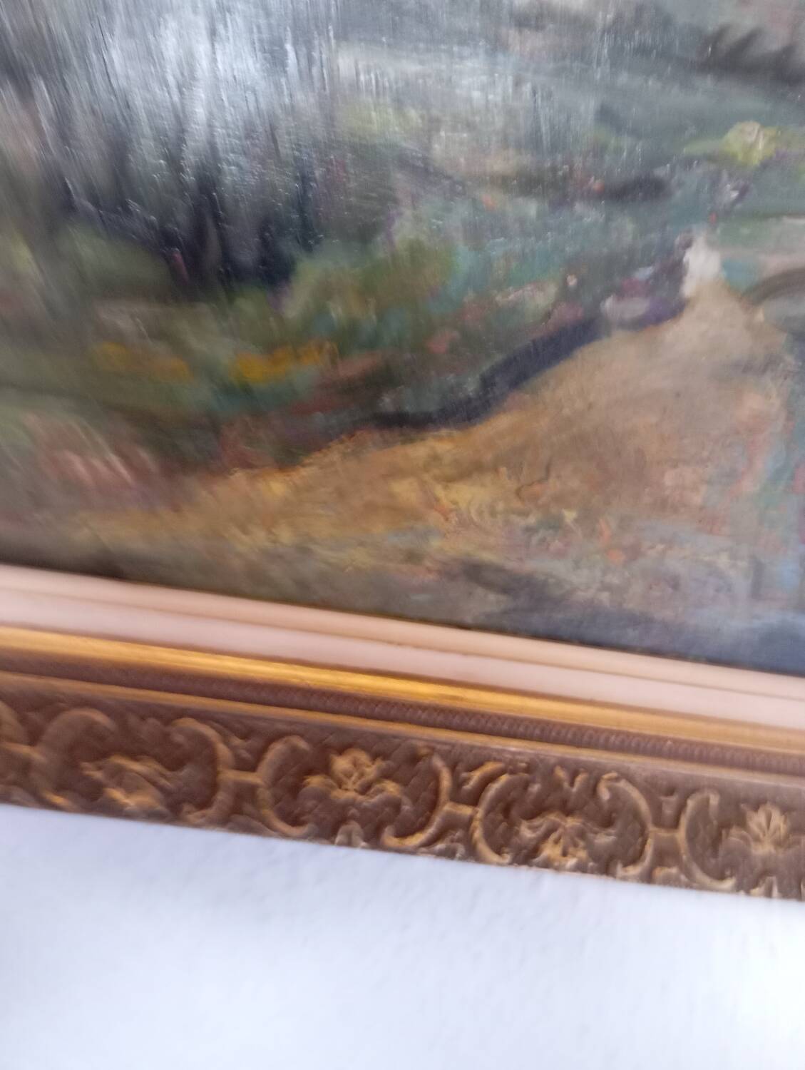 Peinture sur panneau ancien