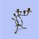 Sculptural bronze candlestick with a patina in the style of Giacometti, 1990.