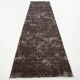 2x10 Soft Wool Dark Gray Turkish Vintage Runner Rug