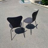 Pairs of wooden chairs