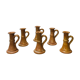 Lot of 6 sandstone wine candlesticks, 70s