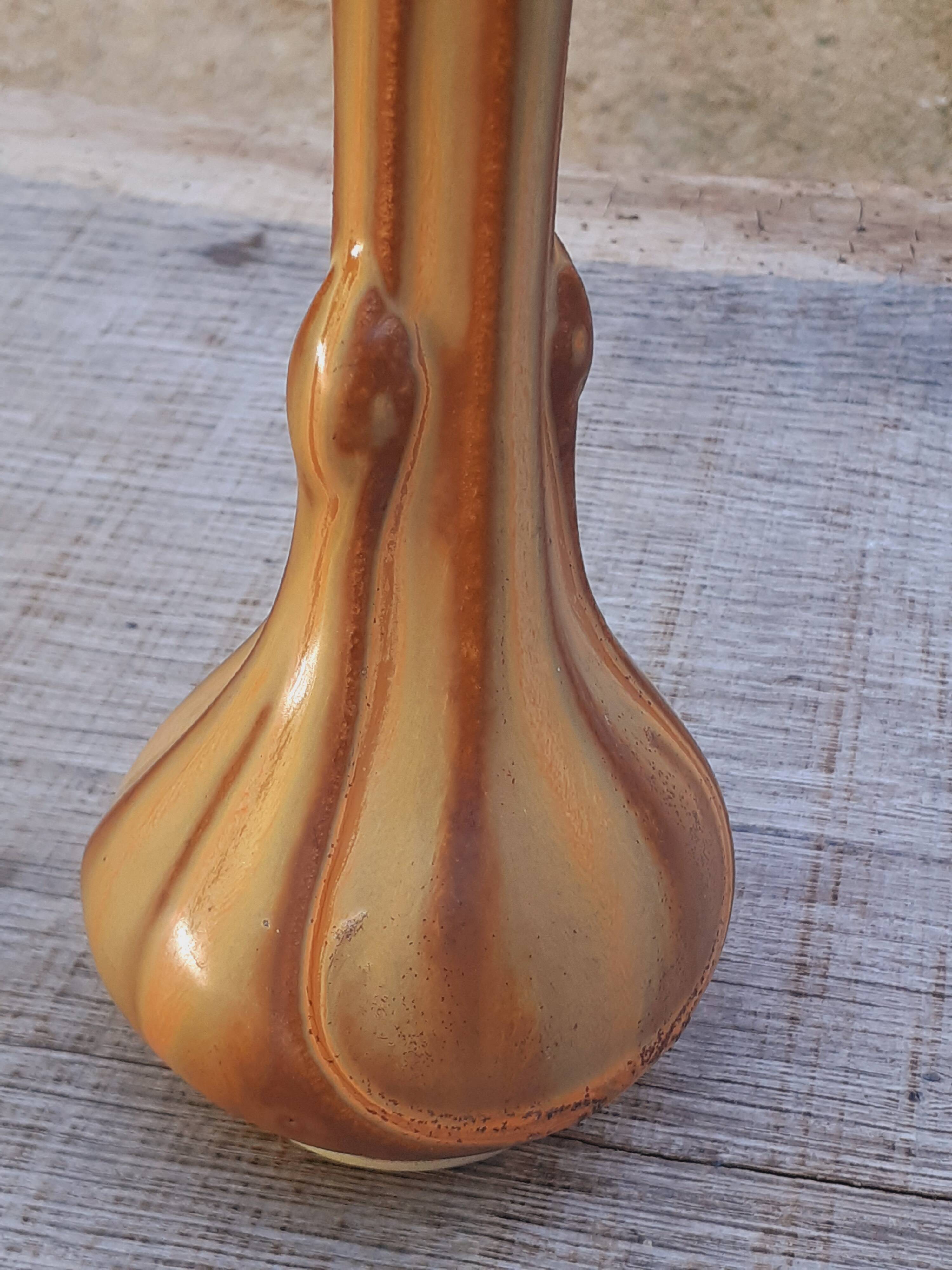 Art Nouveau stoneware single flower vase