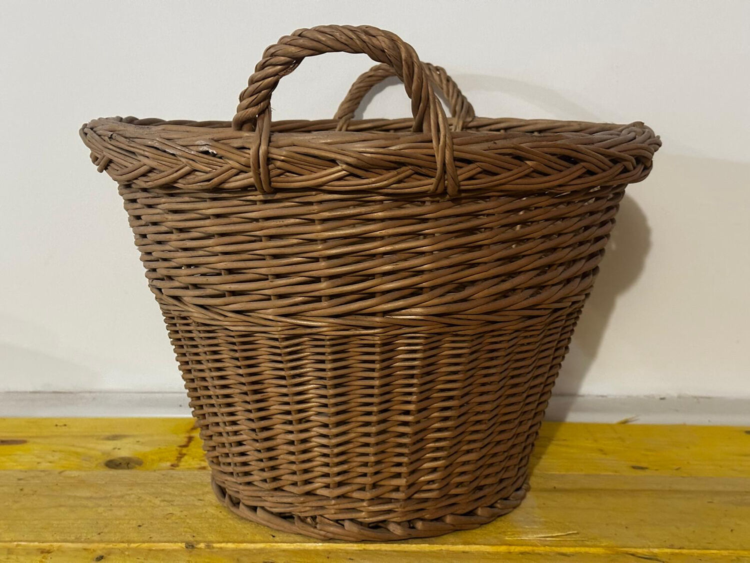 Basket - Vintage woven wicker basket