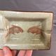 Antique Ashtray Pocket Dish Ceramic Koi Carp Celadon Qianlong Qing China