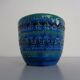 Italian Rimini Blue Ceramic Cachepot by Aldo Londi for Bitossi, 1960s