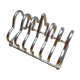 Silver metal toast holder 6 compartments