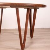 Table basse vintage en palissandre des années 1950 Design Tove & Edvard Kindt-Lars