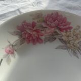 6 hollow porcelain plates with art deco peony pattern